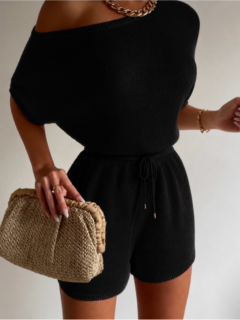Runaway The Label - Black Romper - Size L or Size 8 - NWOT - Off the Shoulder